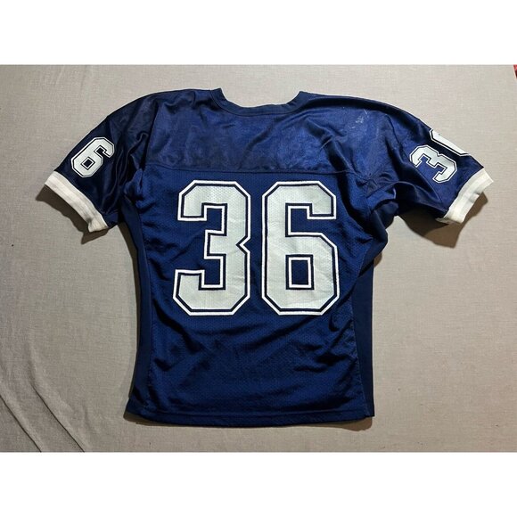 Vintage Russell Athletic '90s Penn State Mesh Football Jersey XL Blue USA - Picture 8 of 16